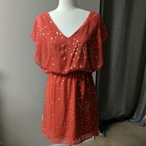 Orange Flowy Summer Dress